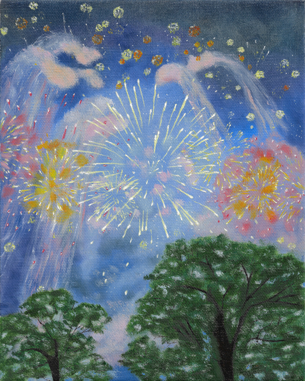 Fireworks 8x10"